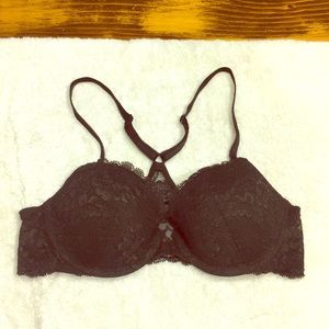 VS Racerback black lace bra 34B